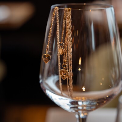 Le collier coeur en plaqué or Carmen