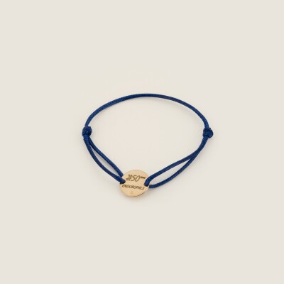 Le bracelet Enduro plaqué or et cordon bleu