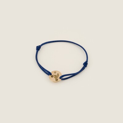 Le bracelet Enduro plaqué or et cordon bleu