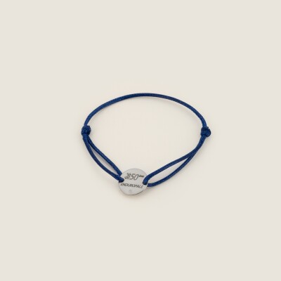 Le bracelet Enduro argent or et cordon bleu
