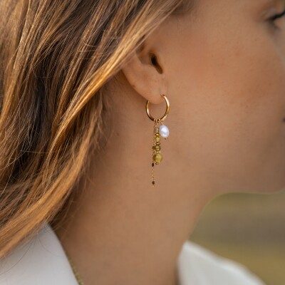 Les boucles d'oreilles en plaqué or Diane