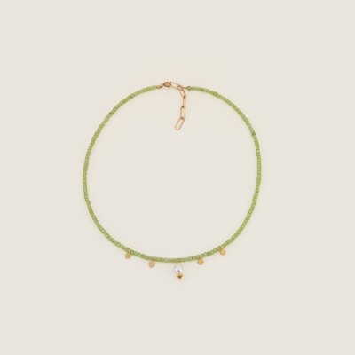 Le collier en plaqué or et pierres naturelles Marisol