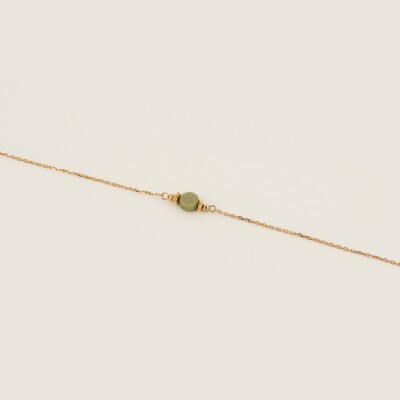Le bracelet en plaqué or Nola vert