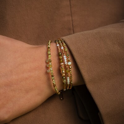Le bracelet en pierres naturelles Grenat vert Miraë