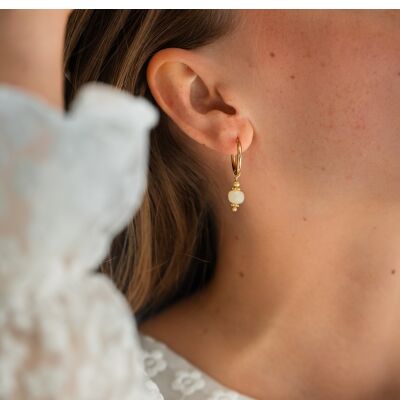 Ls boucles d'oreilles Céleste Jadéïte