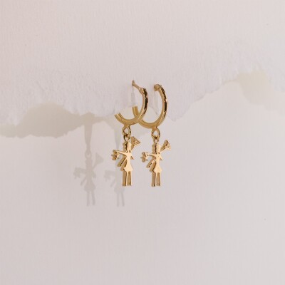 Les boucles d'oreilles plaqué Jeanette