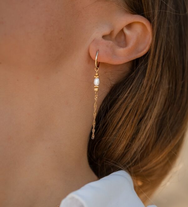 boucles d'oreilles avec pierres naturelles