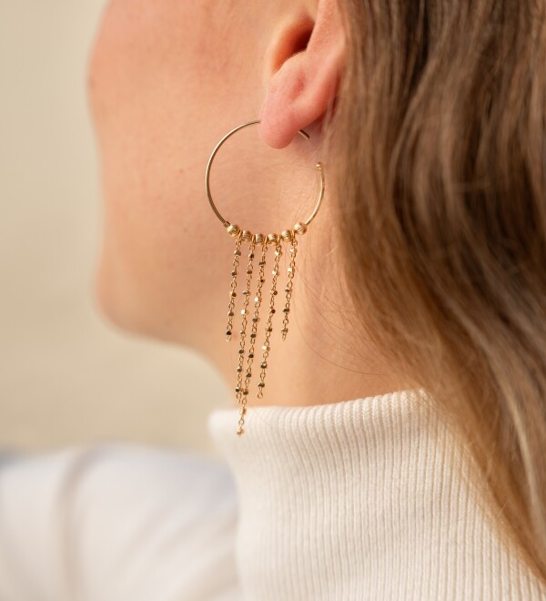 boucles d'oreilles femme en plaqué or