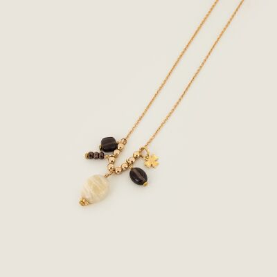 Le collier en plaqué or et pierres naturelles Dolly