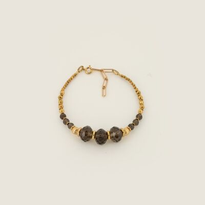 Le bracelet en pierres naturelles Quartz et Hématite Armel