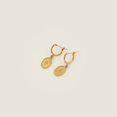 Les boucles d'oreilles créoles en plaqué or Satine