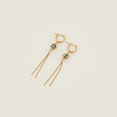 Les boucles d'oreilles longue chaînage Ysee