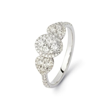 Bague Lombard Joaillier en or blanc et diamants