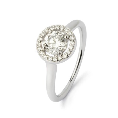 Bague Lombard Joaillier en or blanc et diamants