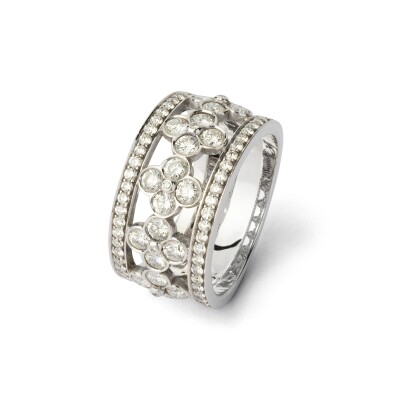 Bague Lombard Joaillier en or blanc et diamants