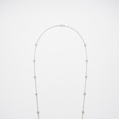 Sautoir Or Blanc 17 diamants