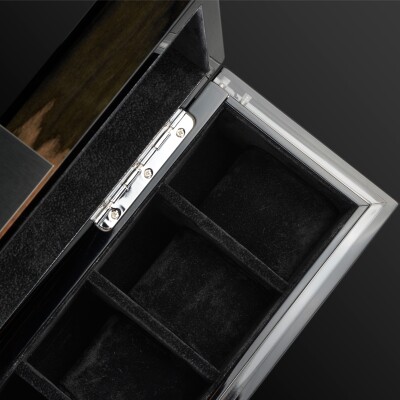 Boîte à Montres "Executive" 5 Emplacements Macassar / Noir