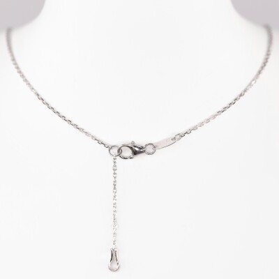Collier Absolu or blanc, saphir & diamants