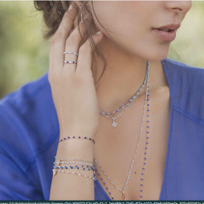 Pendentif Gigi Clozeau Trèfle en or rose et diamants