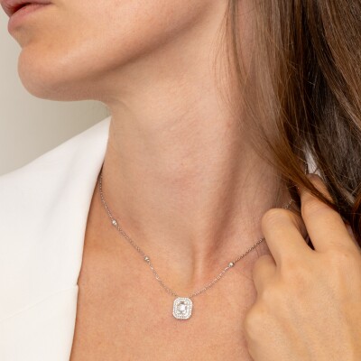 Collier Jazz or blanc & diamants