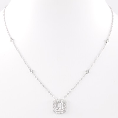 Collier Jazz or blanc & diamants