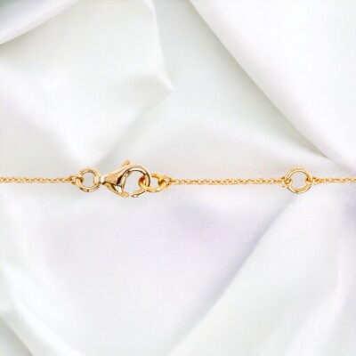 Pendentif sur chaîne Évidence or rose & diamants