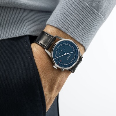 Montre Nomos Zürich Temps Universel Bleu Nuit