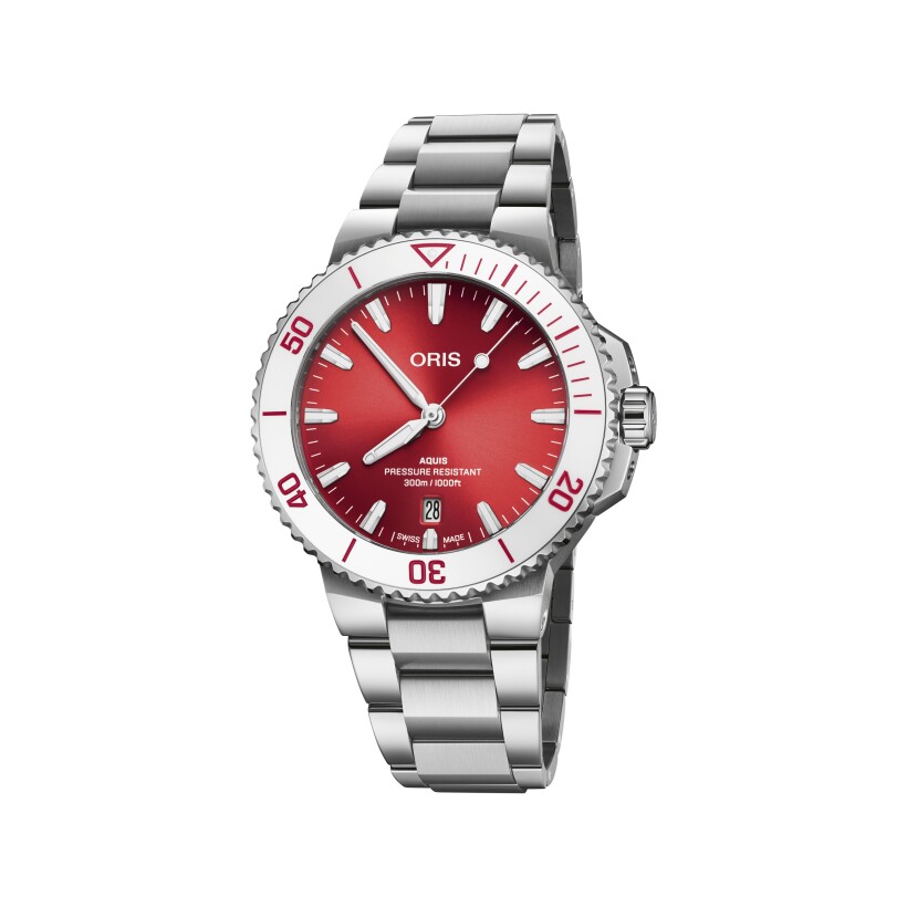 Montre Oris Aquis Date Watermelon Summer Edition Rouge