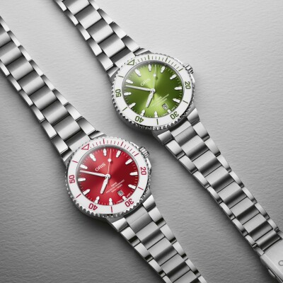 Montre Oris Aquis Date Watermelon Summer Edition Verte