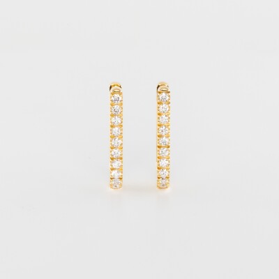 Créoles Orizon or jaune & diamants