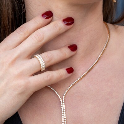 Bague Pétillante or jaune & diamants