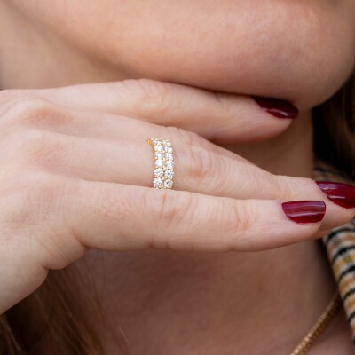 Bague Pétillante or jaune & diamants