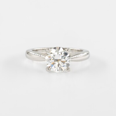 Solitaire Vénus platine & diamant