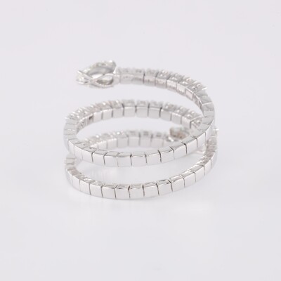 Bague ouverte or blanc et diamants