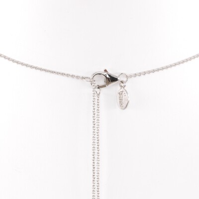 Collier or blanc diamants & saphirs bleus collection Mosaïque