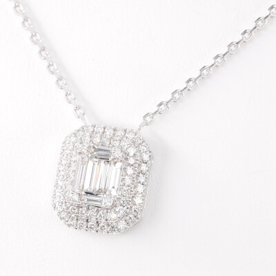 Collier Jazz or blanc & diamants