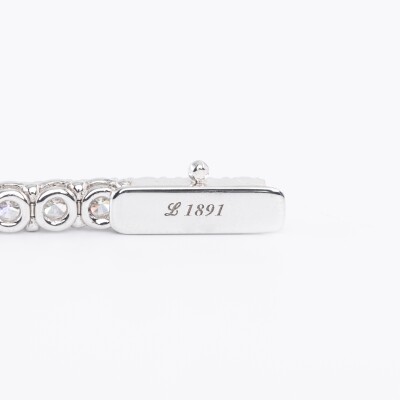 Bracelet Rivière or blanc & diamants 3.8ct