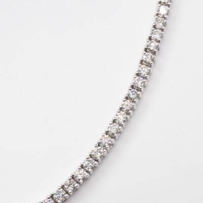 Collier Rivière or blanc & diamants