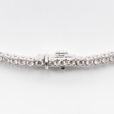 Collier Rivière or blanc & diamants