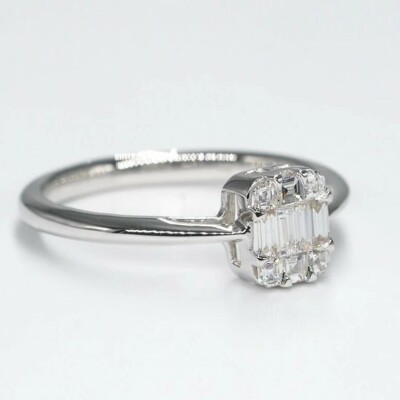 Bague Jazz or blanc & diamants