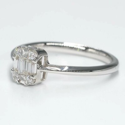 Bague Jazz or blanc & diamants