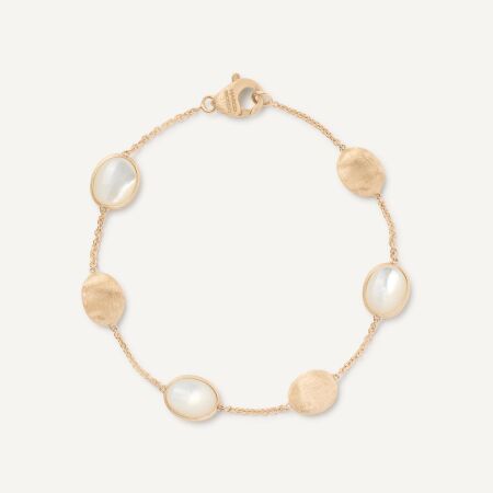 Bracelet Marco Bicego Siviglia en or jaune nacre blanche