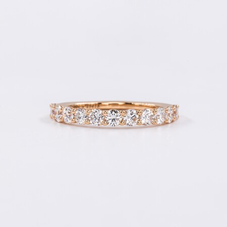 Alliance "Moderne" demi-tour or rose & diamants 1.10ct