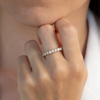 Alliance Moderne tour complet or jaune & diamants