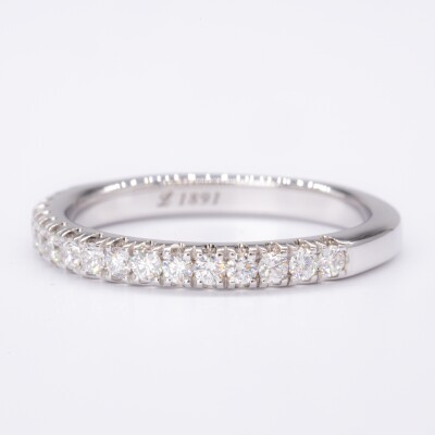 Alliance Elégante demi-tour or blanc & diamants 0.35ct