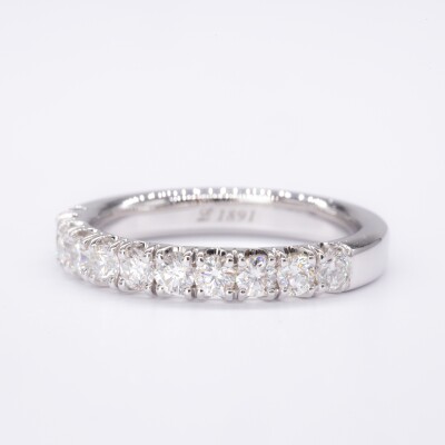 Alliance Elégante demi-tour or blanc & diamants 0.66ct