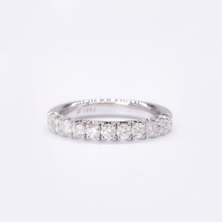 Alliance Elégante demi-tour or blanc & diamants 0.66ct