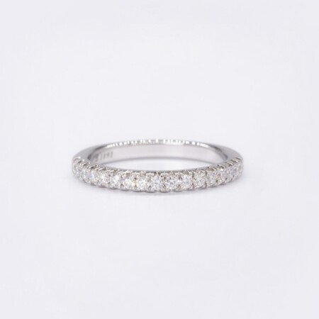 Alliance Elégante demi-tour or blanc & diamants 0.35ct