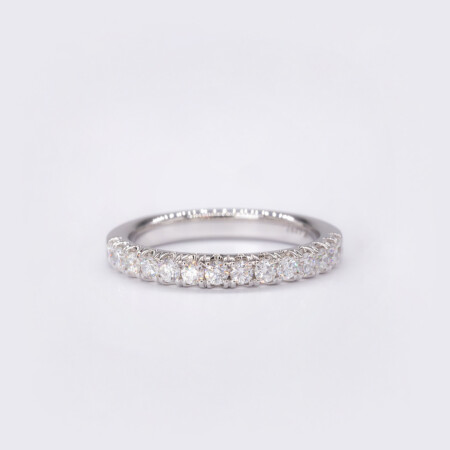 Alliance Elégante demi-tour or blanc & diamants 0.55ct