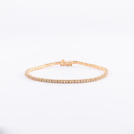 Bracelet rivière or rose & diamants 1,00ct